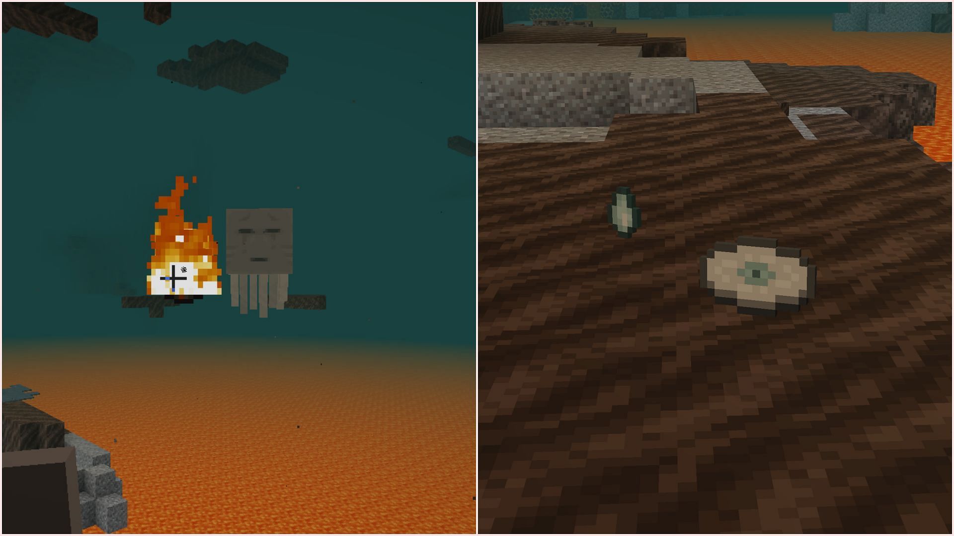 Kill the ghast by deflecting its fireball toward it (Image via Sportskeeda Gaming || Mojang Studios)